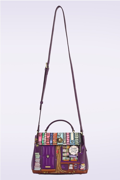 Vendula - Travelling Library Bookshop Mini Grace Bag in Purple 3