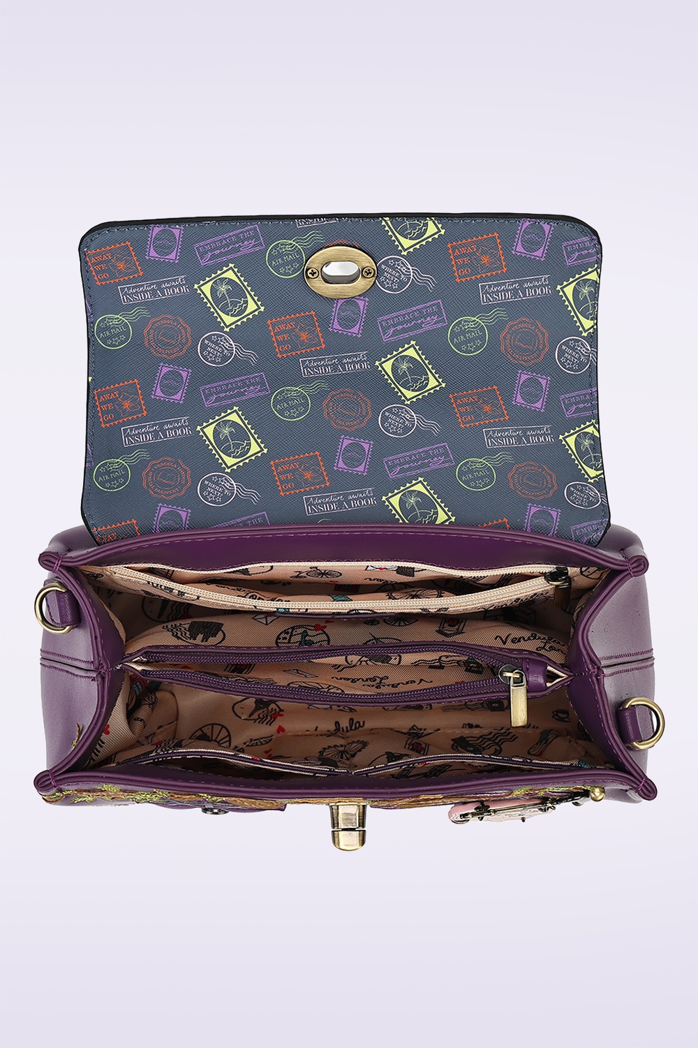 Vendula - Travelling Library Bookshop Mini Grace Bag in Purple 5