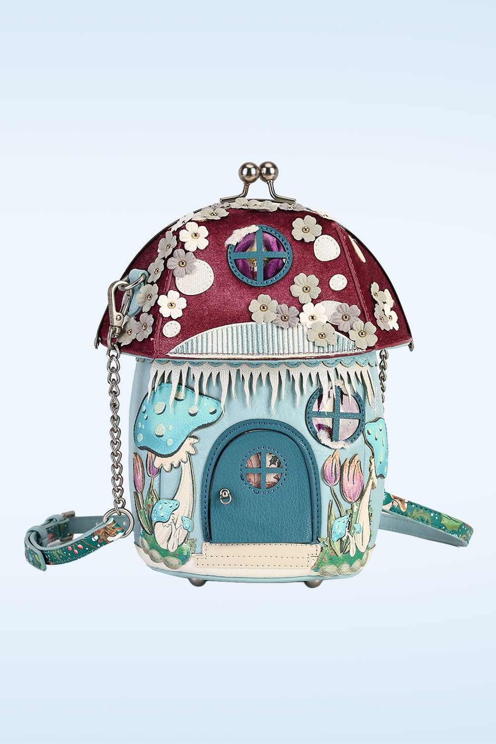 Vendula - Fairy Village Snowflake Toadstool House Bag in Blue