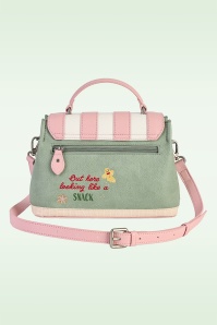 Vendula - Sugarloaf Bakery Mini Grace Bag in Green and Pink 4