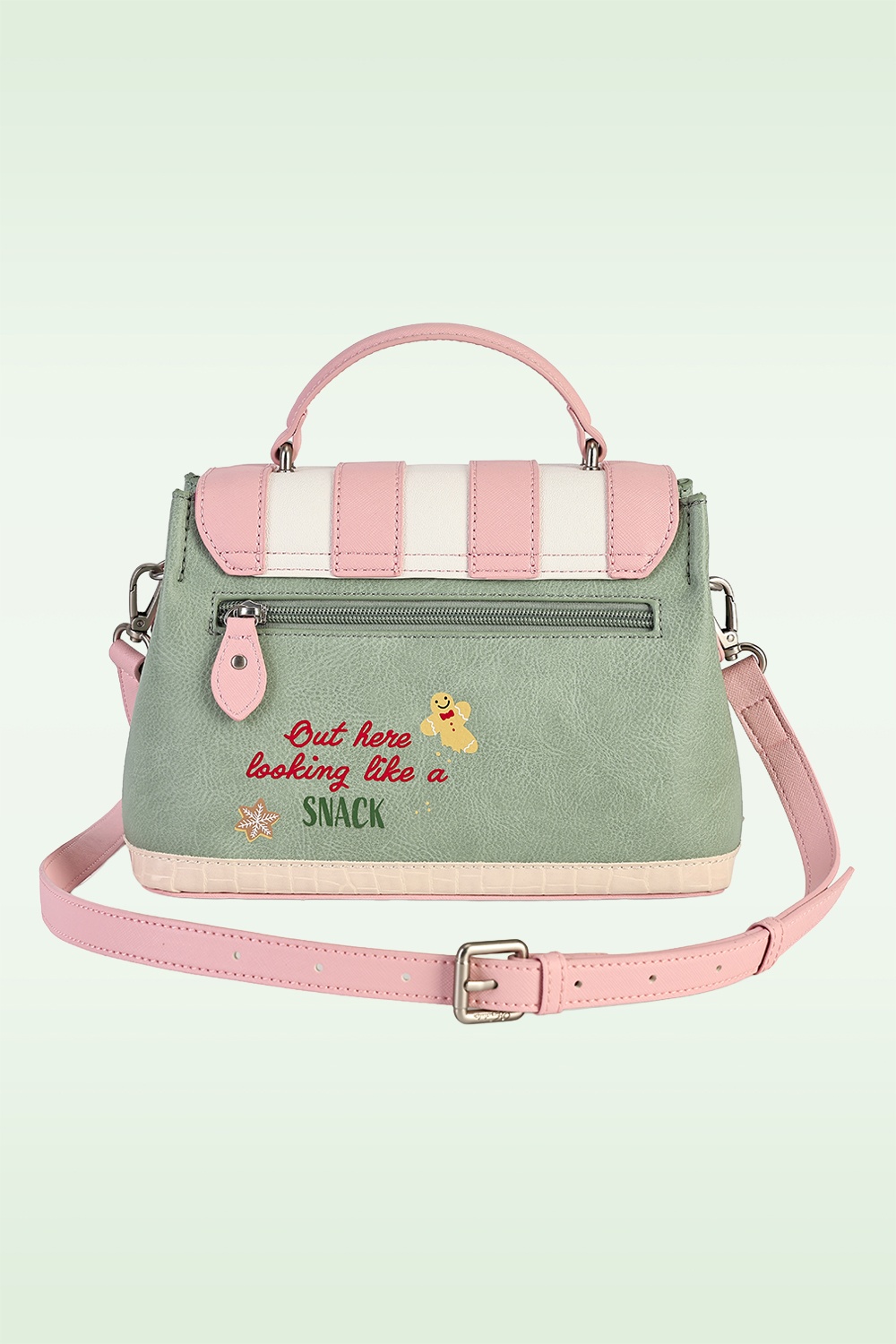 Vendula - Sugarloaf Bakery Mini Grace Bag in Green and Pink 4