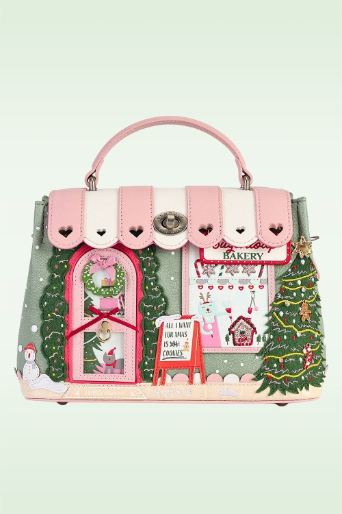 Vendula - Sugarloaf Bakery Mini Grace Bag in Green and Pink