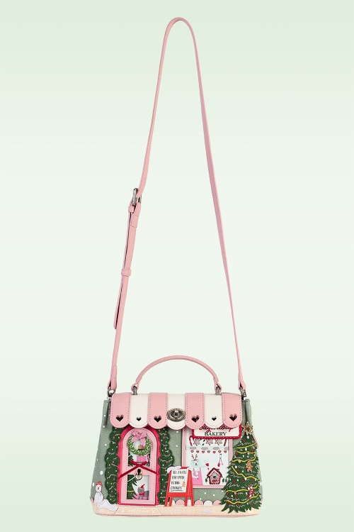 Vendula - Sugarloaf Bakery Mini Grace Bag in Green and Pink 3