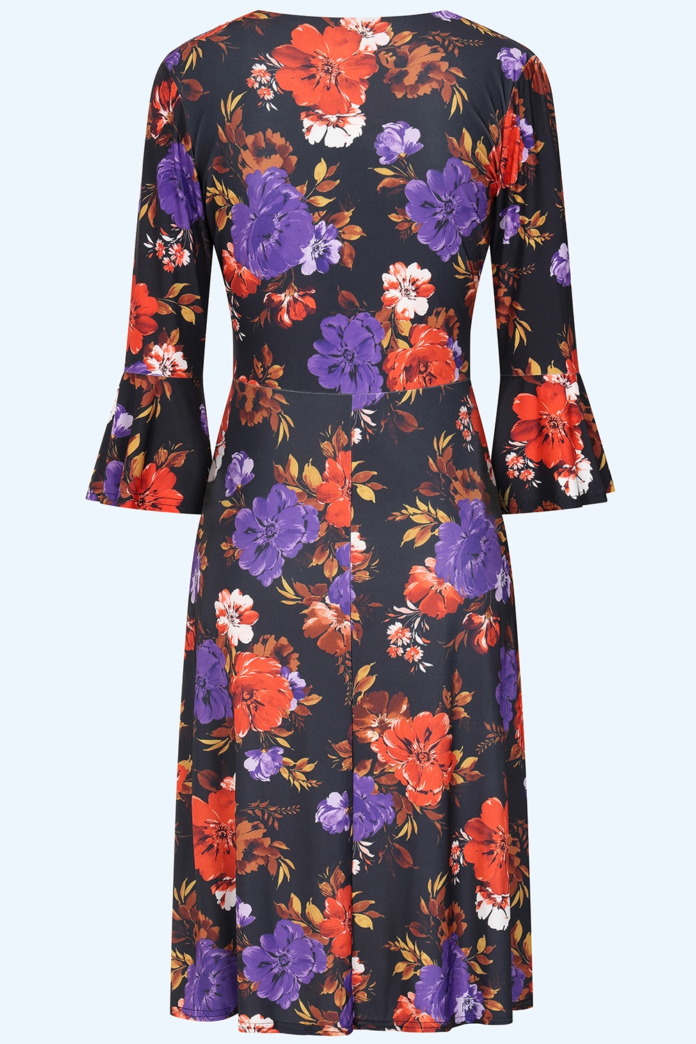 Vintage Chic for Topvintage - Ariana Floral jurk in zwart en multi ~ Topvintage exclusive  3