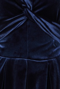 Vintage Chic for Topvintage - Exklusiv bei Topvintage ~ Jenny Samt-Swingkleid in Dunkelblau 2