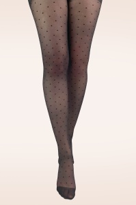 Pamela Mann - Premium Dotty Seamed Tights in Black 2