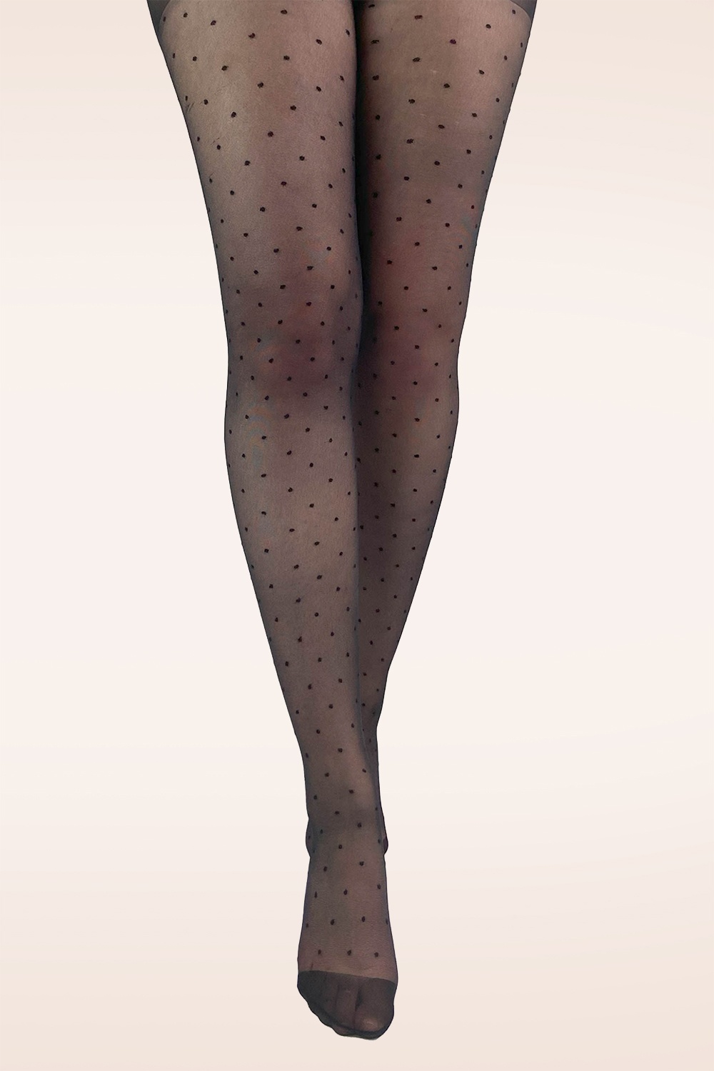 Pamela Mann - Premium Dotty Seamed Tights in Black 2