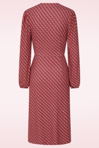 MiraLune - Indie overslag jurk in paars en roodbruin ~ Topvintage exclusive 3