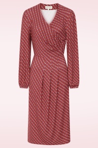 MiraLune - Indie overslag jurk in paars en roodbruin ~ Topvintage exclusive