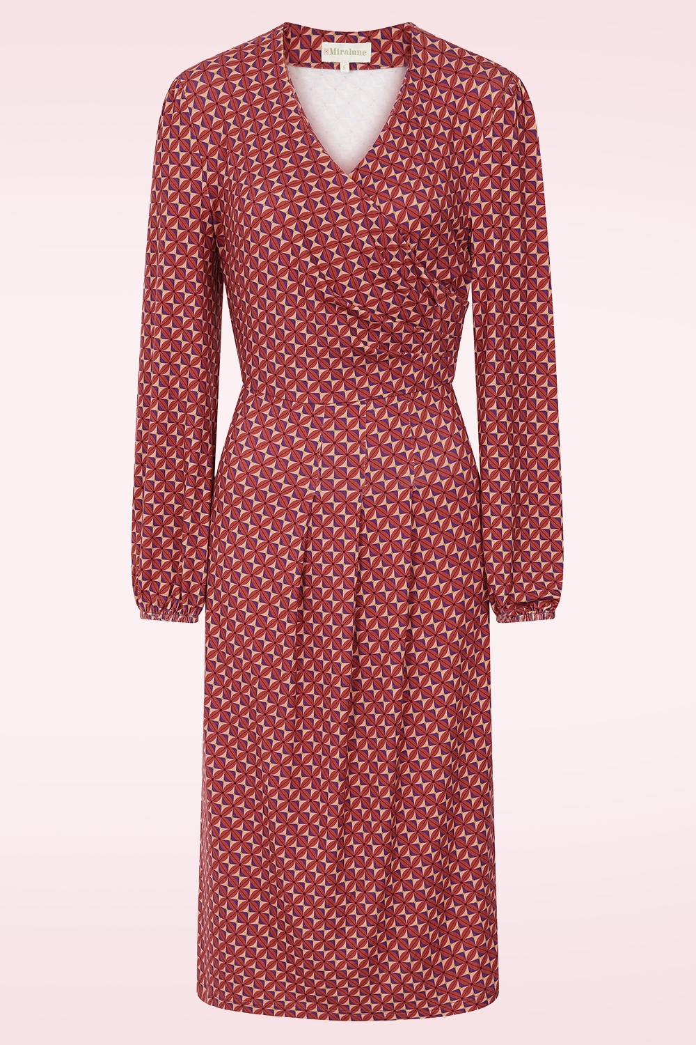 MiraLune - Indie overslag jurk in paars en roodbruin ~ Topvintage exclusive