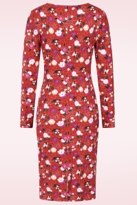 MiraLune - Lucy Floral jurk in koraal ~ Topvintage exclusive 3