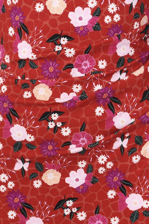 MiraLune - Lucy Floral jurk in koraal ~ Topvintage exclusive 2