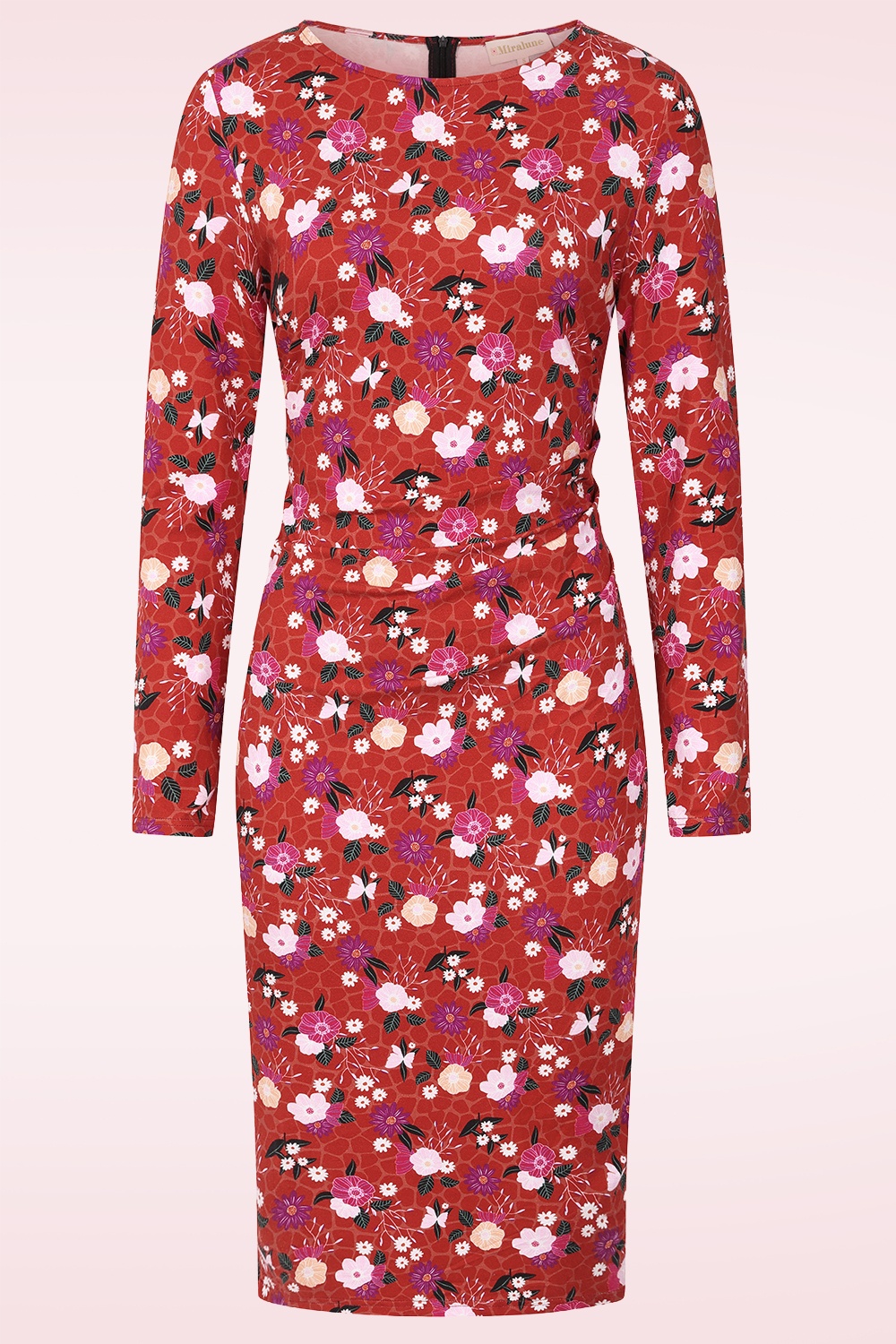 MiraLune - Lucy Floral jurk in koraal ~ Topvintage exclusive