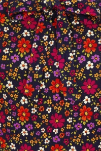 MiraLune - Hannah Floral jurk in donkerblauw en multi  ~ Topvintage exclusive 2