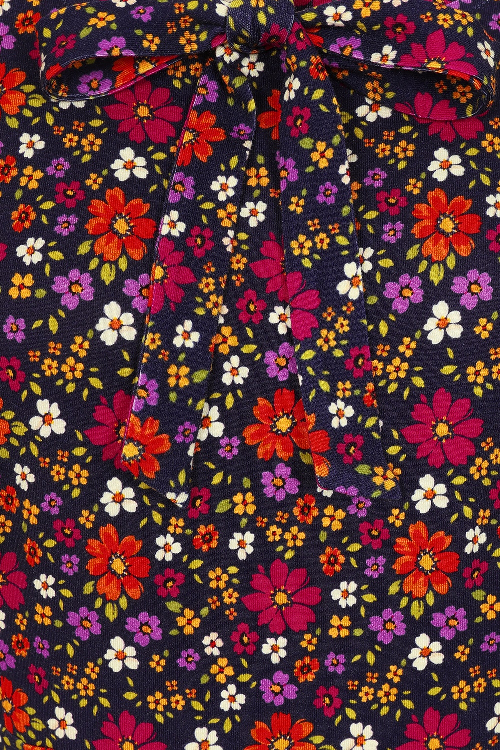 MiraLune - Hannah Floral jurk in donkerblauw en multi  ~ Topvintage exclusive 2