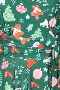 Vintage Chic for Topvintage - Aria Christmas Swing Dress in Green ~ Topvintage exclusive 3