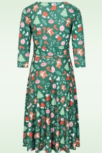 Vintage Chic for Topvintage - Aria Christmas Swing Dress in Green ~ Topvintage exclusive 2