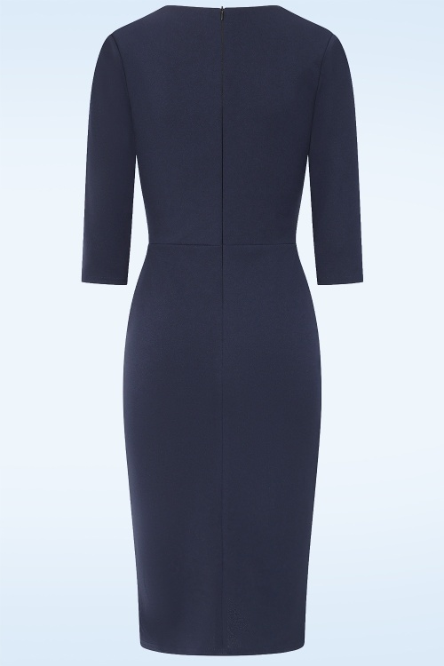 Vintage Chic for Topvintage - Darcy Pencil Dress in Navy ~ Topvintage exclusive 2