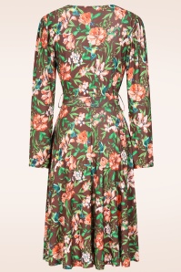 Vintage Chic for Topvintage - Taylor Cross Over Humming Bird Swing Dress in Brown ~ Topvintage exclusive 2
