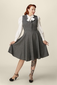 Topvintage Boutique Collection - Topvintage exclusive ~ Charlotte Swing Dress in Grey