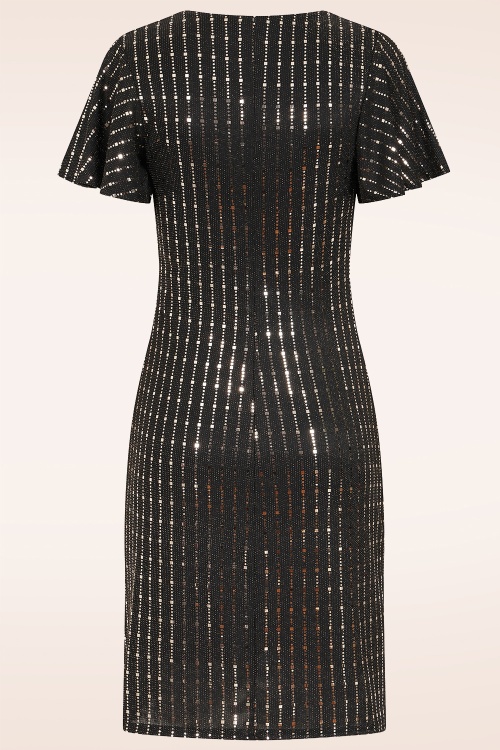 Vintage Chic for Topvintage - Layla Glitter A-Line Dress in Black and Gold ~ Topvintage exclusive 2