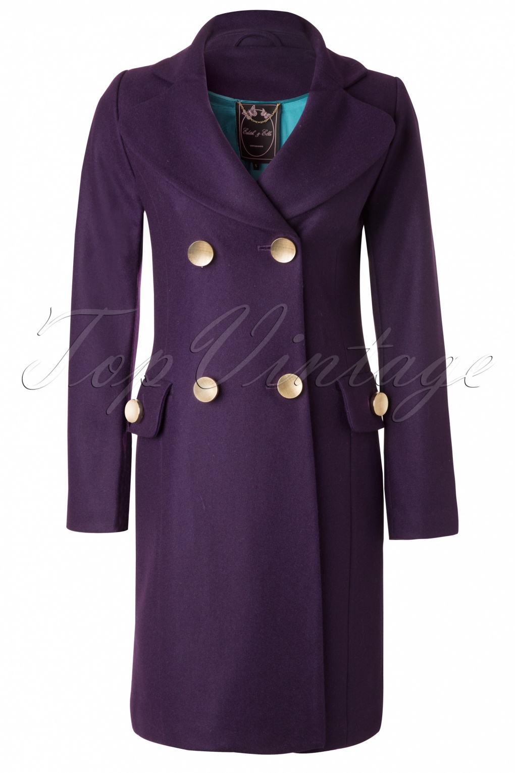 Classic Purple Wool Coat