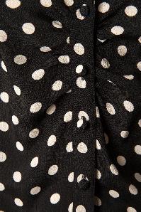The Seamstress of Bloomsbury - 40s Paula Polkadot Blouse in Black and White 3