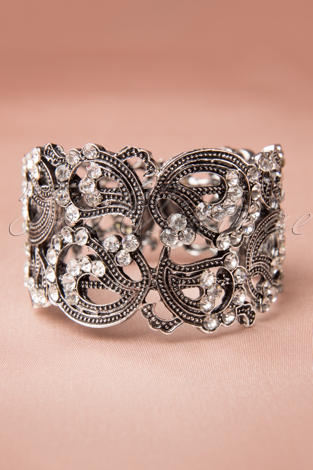 Silver Crystal Cuff Bracelet