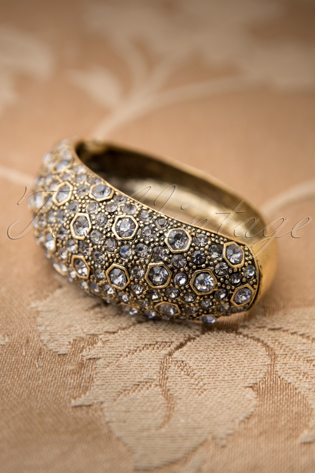 Gold Crystal Cuff Bracelet