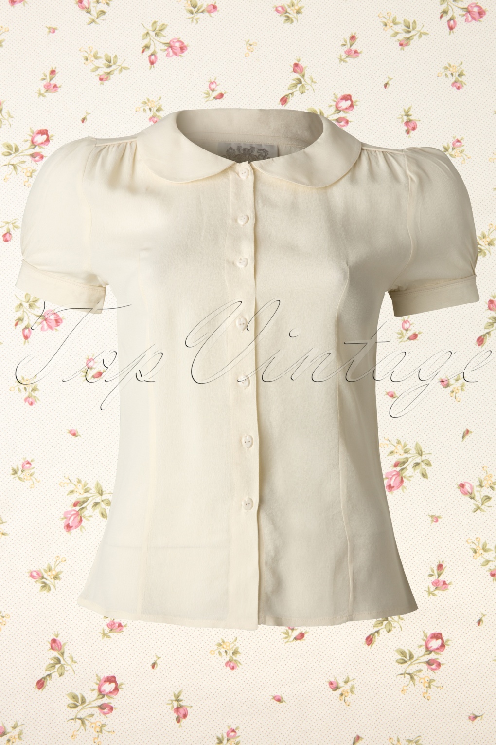 cream crepe blouse