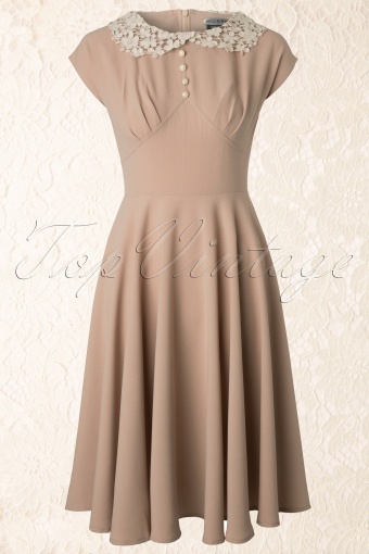 Bunny 40s Emillie Dress in Beige 102 52 12485 20140207 0008W