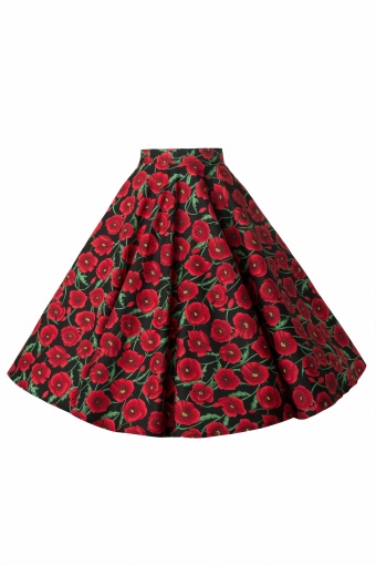 50s Poppy Swing Skirt
