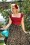 Pinup Couture - 50s Peasant Top in Red 2
