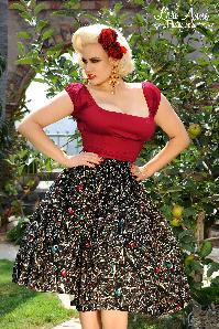 Pinup Couture - Boerentop in rood 8
