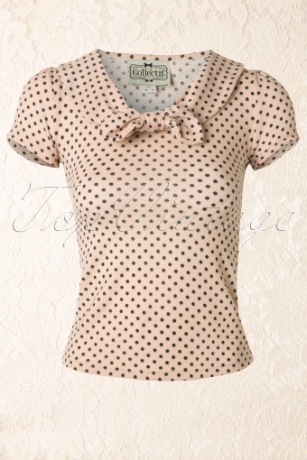 Collectif Clothing Jane Top Blush Black 110 29 13128 20140410 0003W
