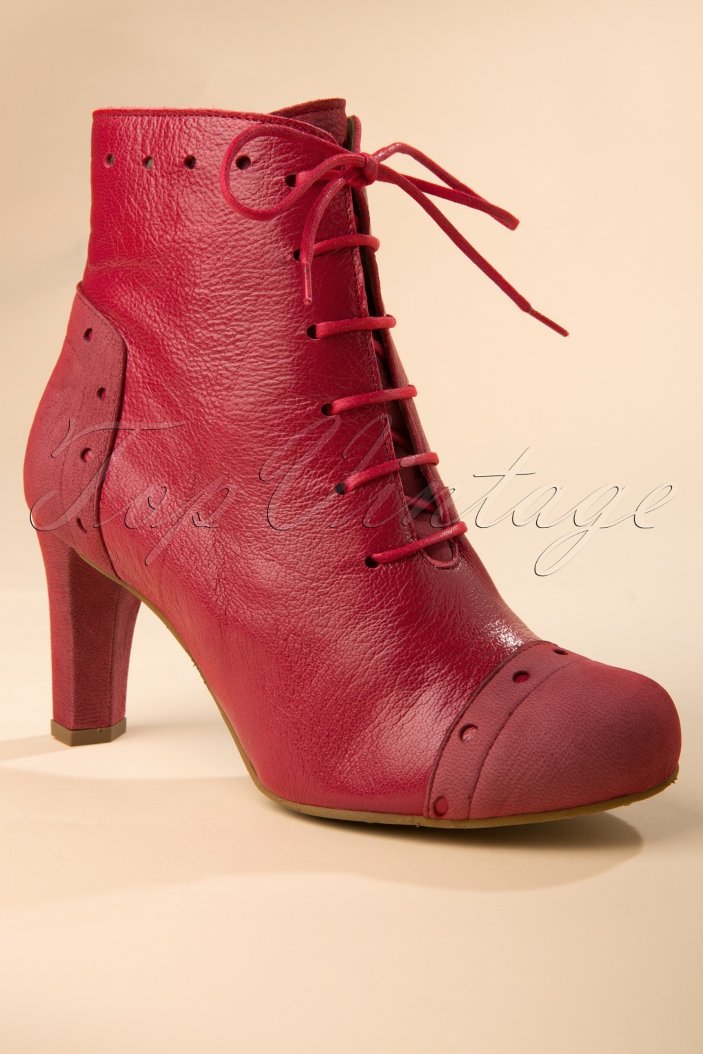 raymond weil leather lace up booties
