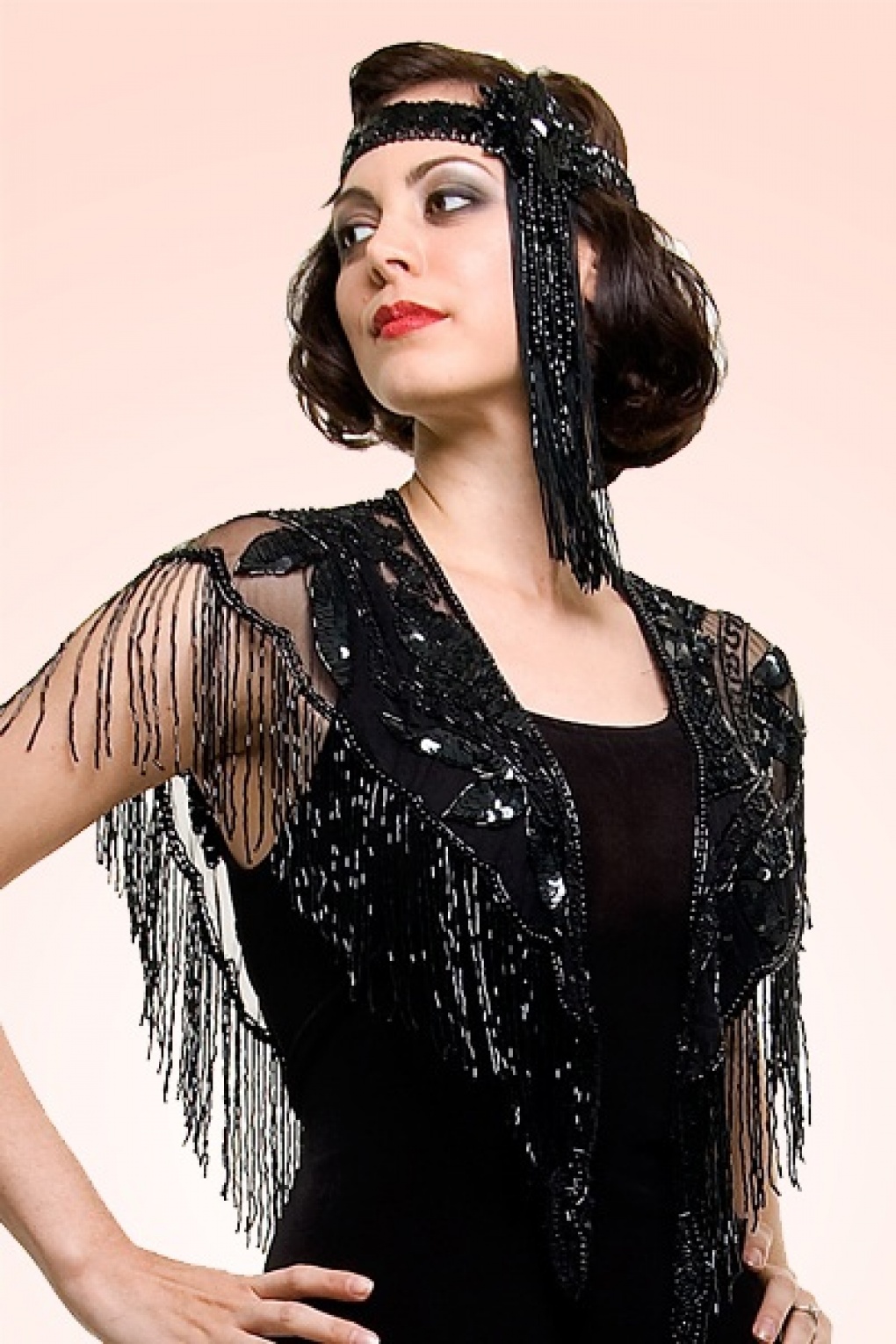 20s Deluxe Capelet in Black