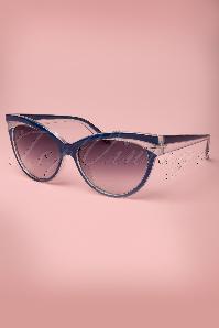 Collectif Clothing - Judy Classic 50s Sunglasses in Navy 2