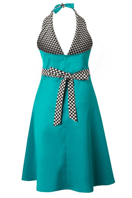 Whispering Ivy - TopVintage exclusive ~ Trixie Race Dress Années 1950 en Bleu 4