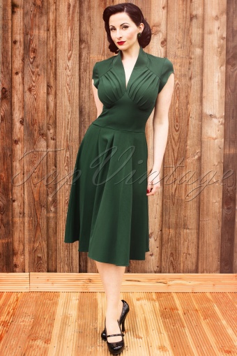 Miss Candyfloss 50s Odette Green Dress 102 40 12495 20140304 AvaW