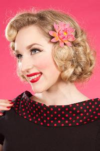 Miss Candyfloss - Seerosen-Haarspange in Pink 2
