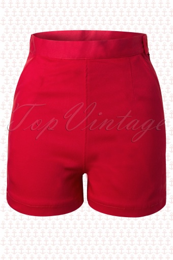 Collectif Clothing Sailor Hotpants Red 13304 20140612 0004W