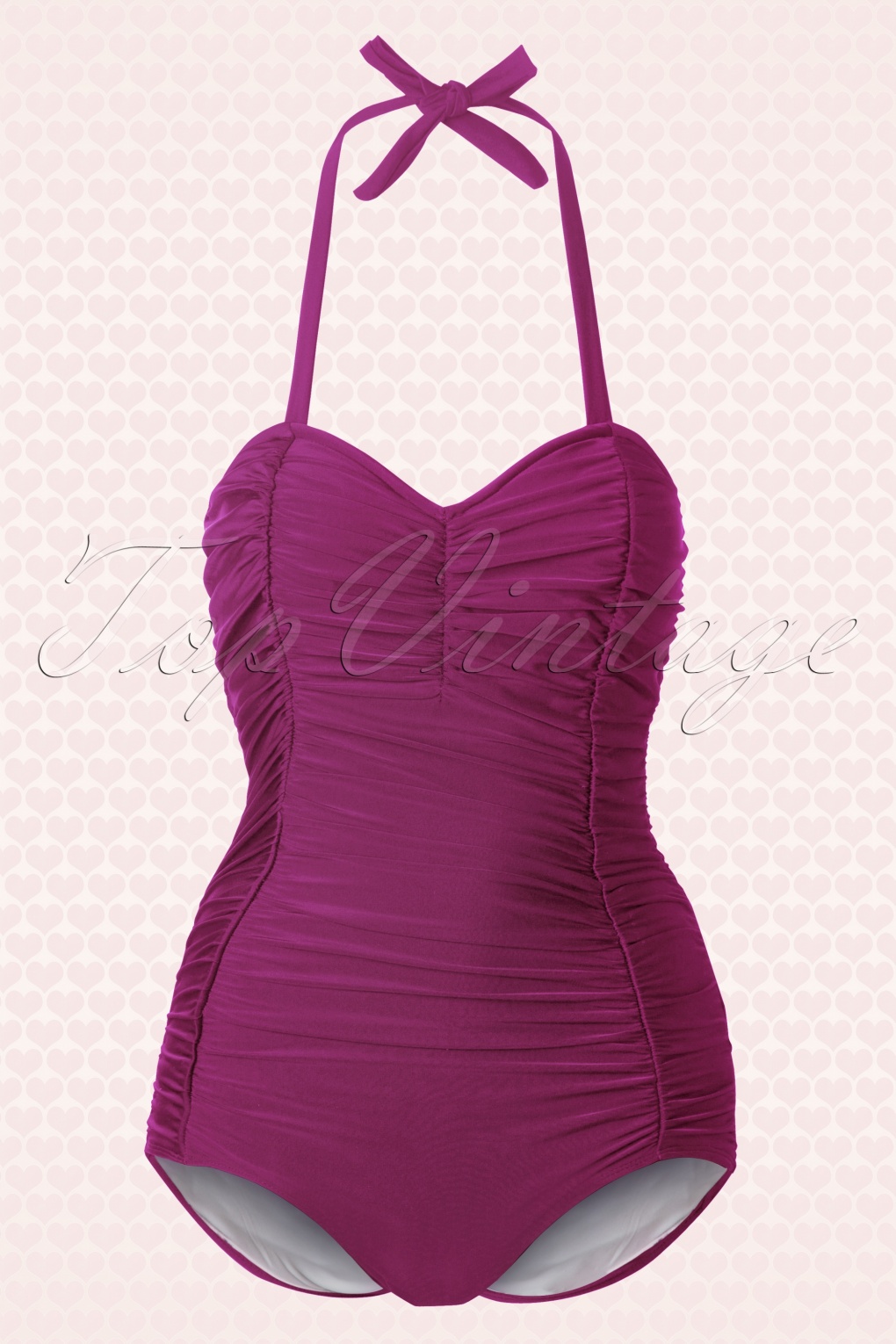 50s Sophia Swimsuit in Wine