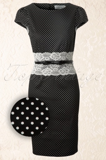 Paper Dolls Black and white pindot pencil dress 100 14 12299 20140127 0003WV