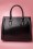 VaVa Vintage - 60s Classy Black Leather Handbag