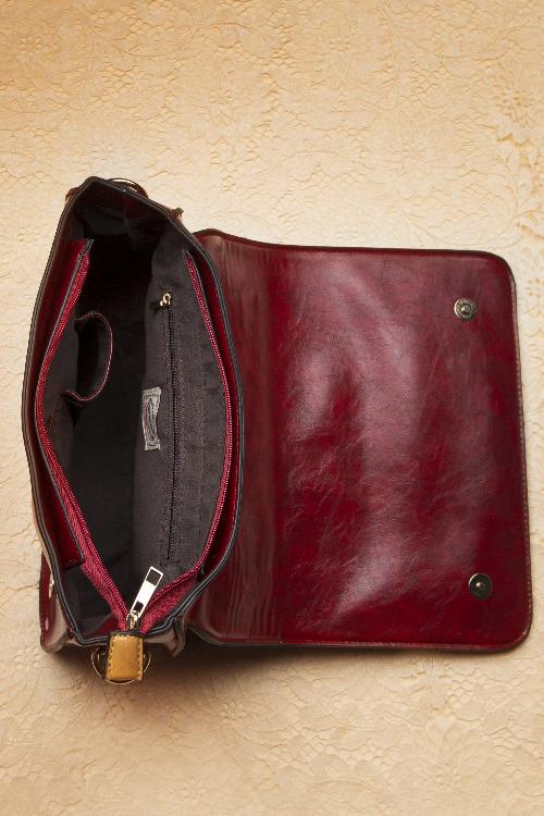 Banned Retro - Antique Handbag Années 1950 en Rouge 5