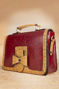 Banned Retro - Antike Handtasche in Rot 2