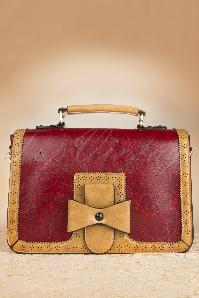Banned Retro - Antike Handtasche in Rot