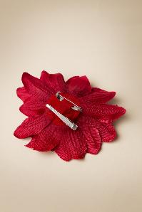 ZaZoo - Pince à Cheveux et Broche Flower en Rouge 2