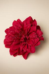 ZaZoo - Bloemenhaarclip en broche in rood